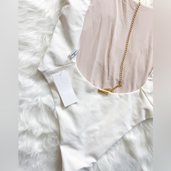 NEW EMPRESS BRASIL white one piece gold chain - Picture 3 of 3